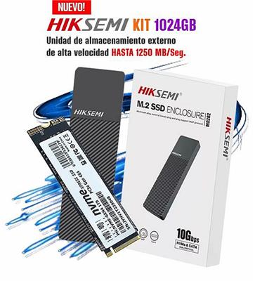 UNIDAD EXTERNA HIKSEMI KIT + 1TB KINGSTON NVME 600